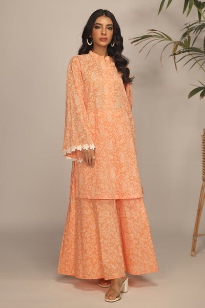 Unstitched 2 Pcs Lawn Printed Shirt & Printed Trouser - Diners