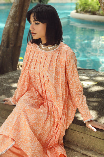 Unstitched 2 Pcs Lawn Printed Shirt & Printed Trouser - Diners