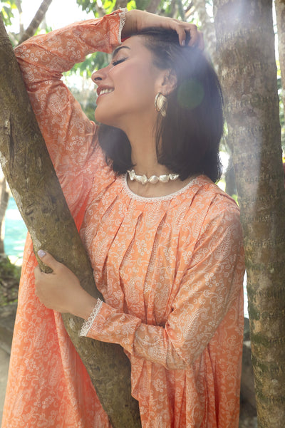 Unstitched 2 Pcs Lawn Printed Shirt & Printed Trouser - Diners