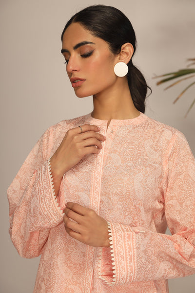 Unstitched 2 Pcs Lawn Printed Shirt & Printed Trouser - Diners