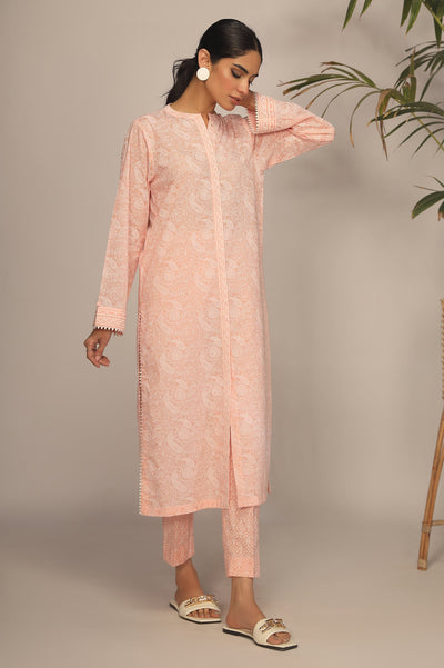 Unstitched 2 Pcs Lawn Printed Shirt & Printed Trouser - Diners