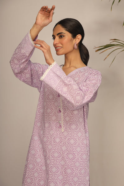 Unstitched 2 Pcs Emb Lawn Printed Shirt & Printed Trouser - Diners