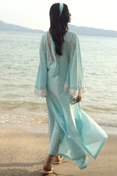 Unstitched 2 Pcs Lawn Printed Shirt & Printed Trouser - Diners