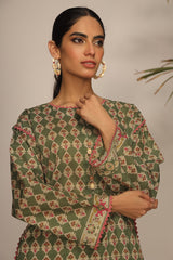 Unstitched 2 Pcs Lawn Printed Shirt & Printed Trouser - Diners