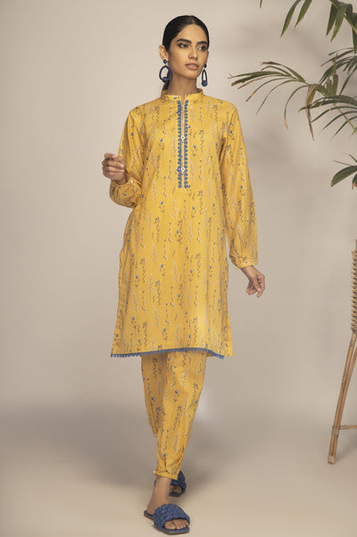 Unstitched 2 Pcs Lawn Printed Shirt & Printed Trouser - Diners