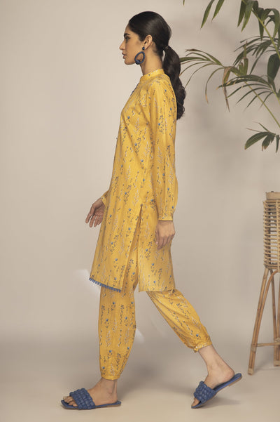 Unstitched 2 Pcs Lawn Printed Shirt & Printed Trouser - Diners