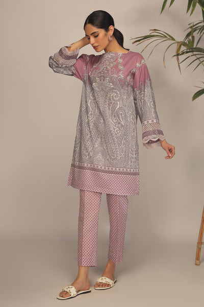 Unstitched 2 Pcs Lawn Printed Shirt & Printed Trouser - Diners