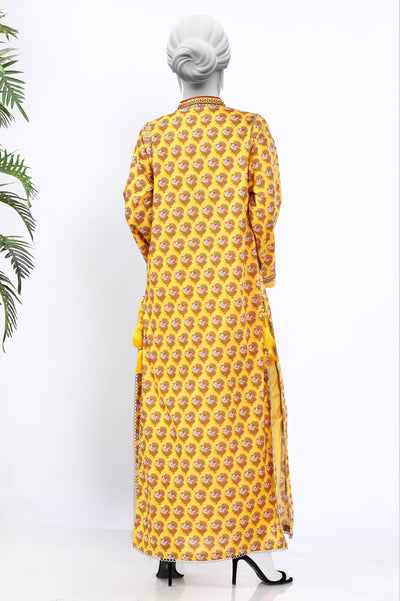 Unstitched 2 Piece Lawn Printed Shirt, Dyed Trouser - Diners