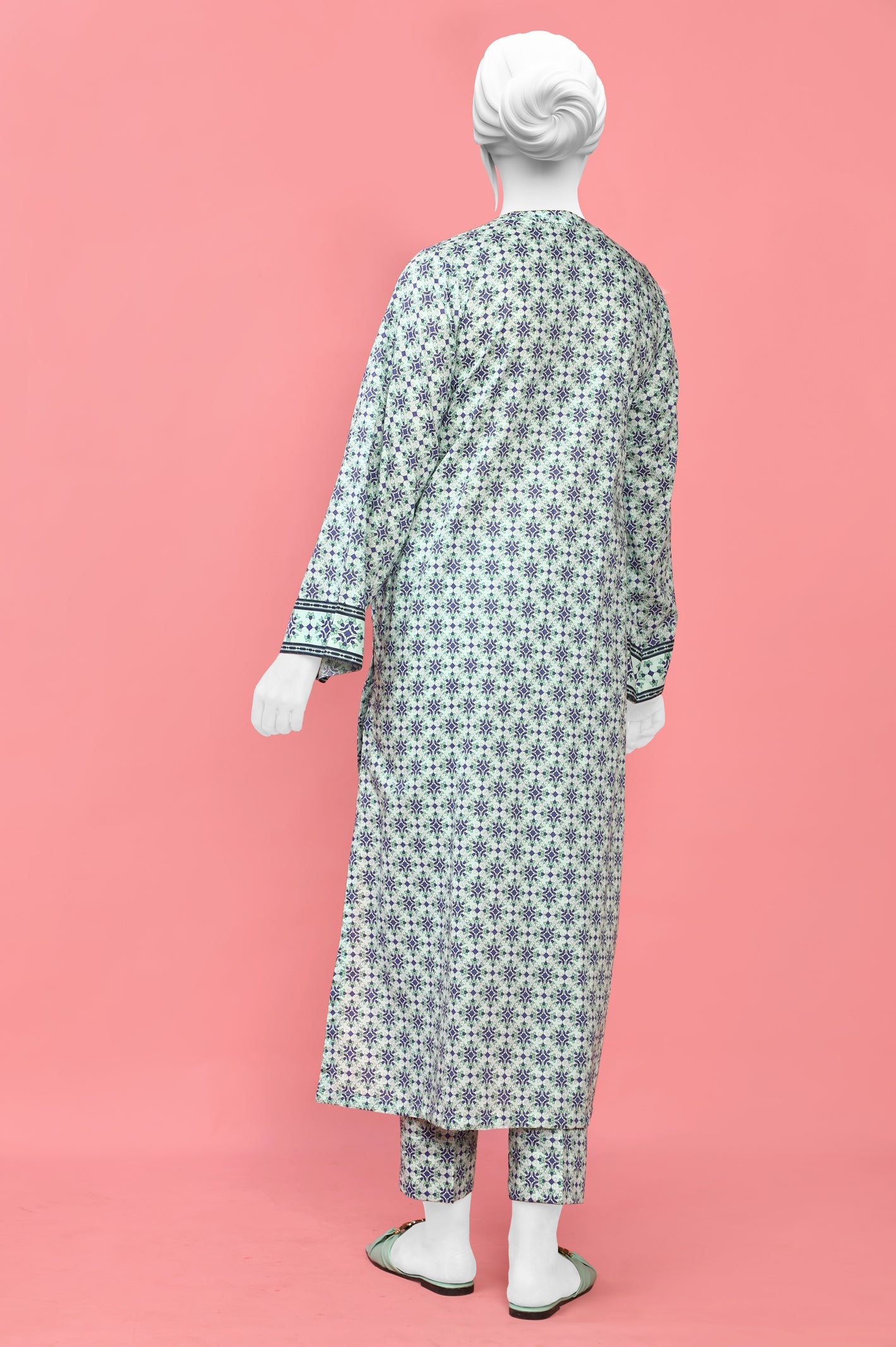 Unstitched 2 Piece Lawn Printed Shirt, Printed Trouser - Diners