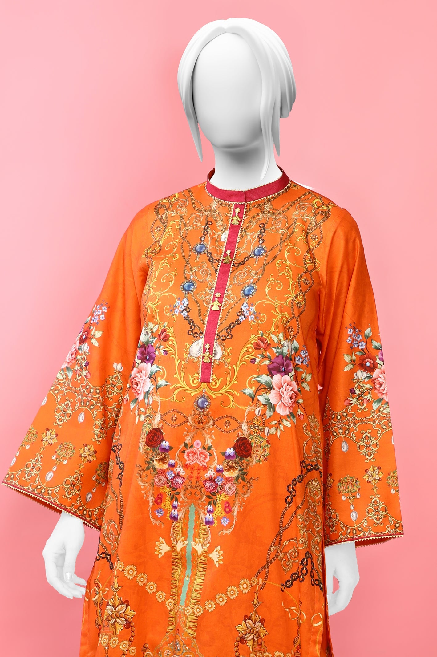 2PC Unstitched Lawn Printed Suit From Diners