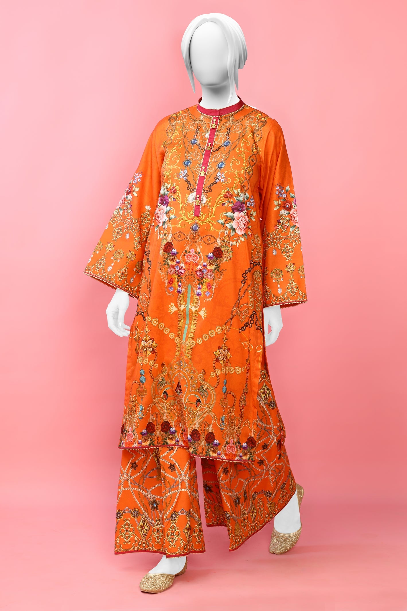 2PC Unstitched Lawn Printed Suit From Diners