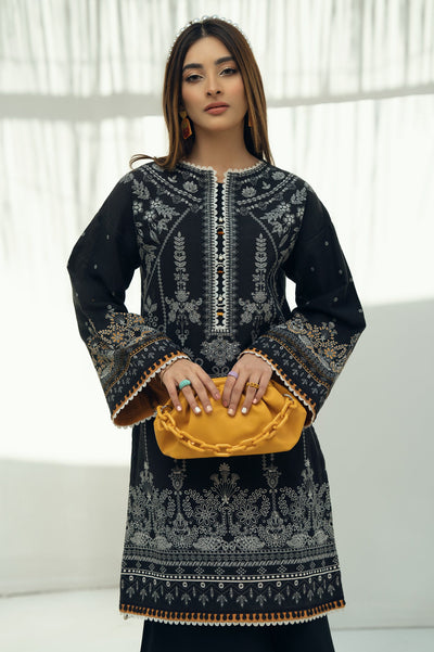 Women Stitched Kurti SKU: WKL0960-BLACK - Diners